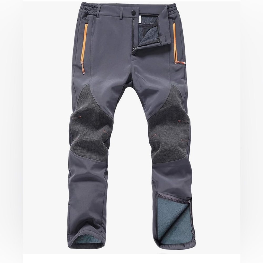 Gash Hao Mens Ski Waterproof Softshell Fleece lined Outdoor Hiking Pants Size 32